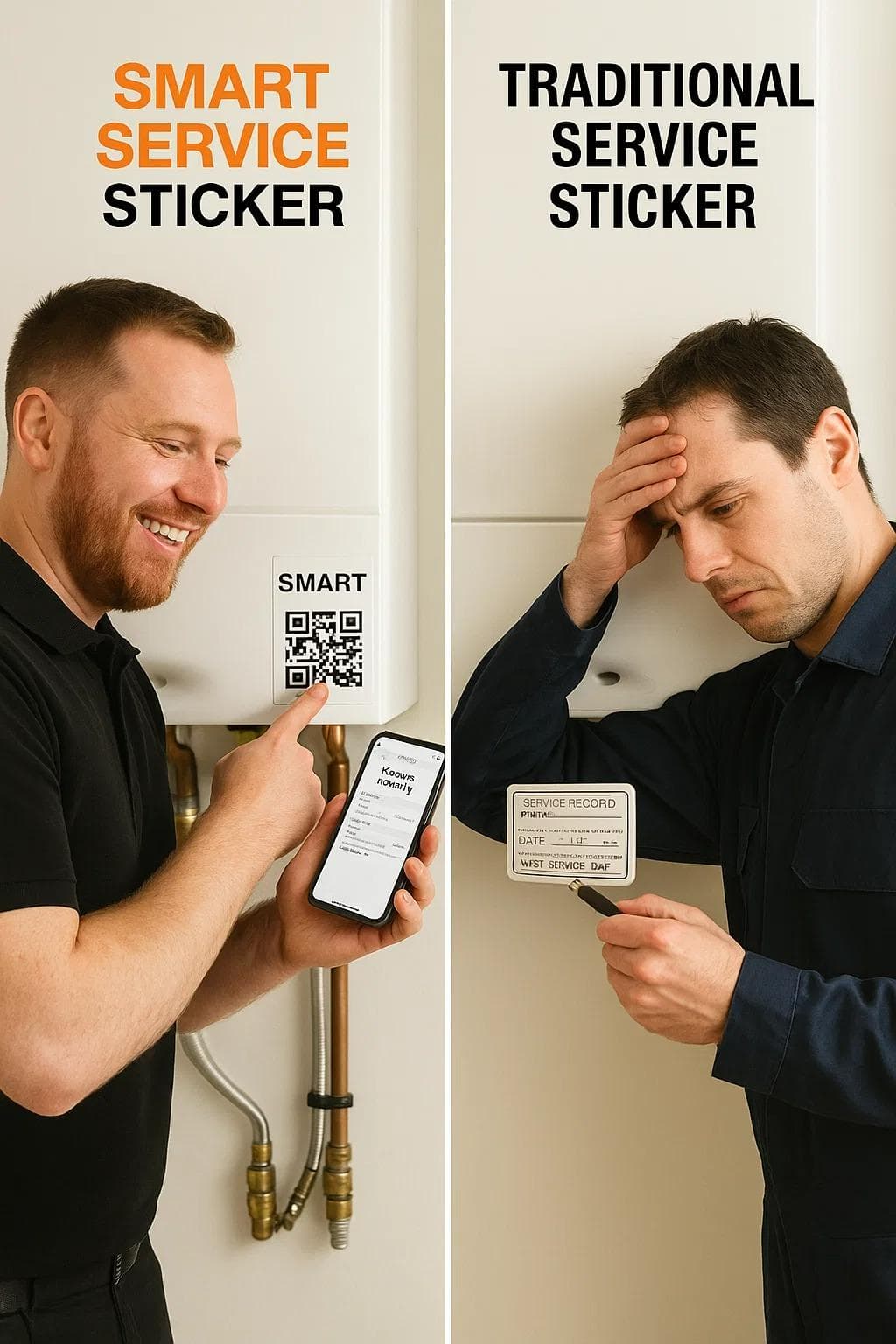 Traditional service stickers with limitations